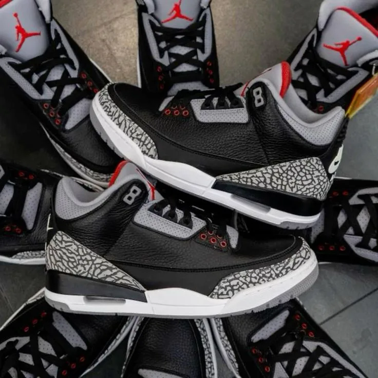 Jordan Retro 3 Negra Gris