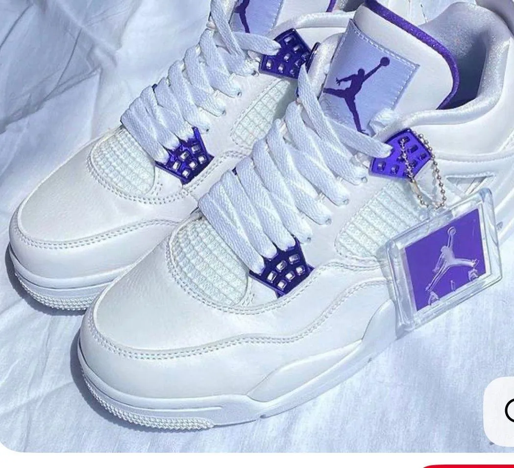 Jordan Retro 4 Blanca Morada