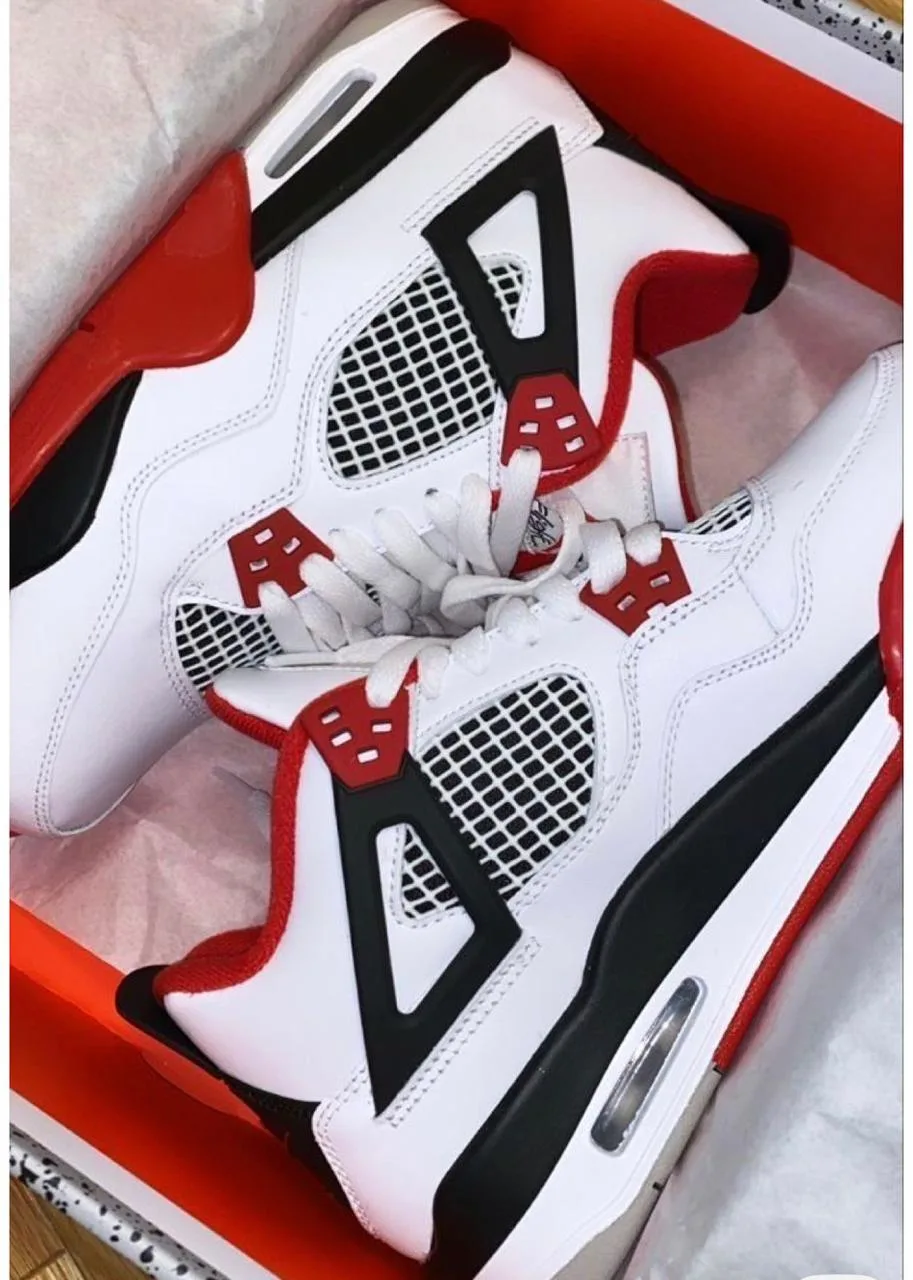 Jordan Retro 4 Blanca Roja