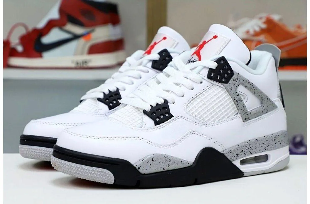 Jordan Retro 4 Oreo Blanca Gris