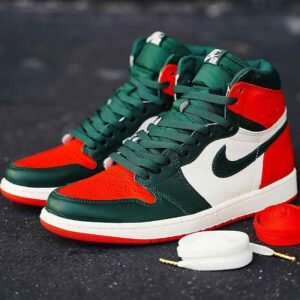 Jordan retro 1 verde naranja