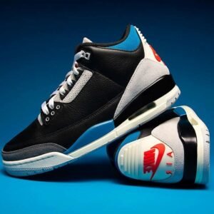Jordan retro 3 negra azul