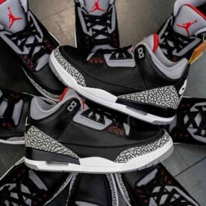 Jordan retro 3 negra gris